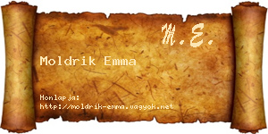 Moldrik Emma névjegykártya